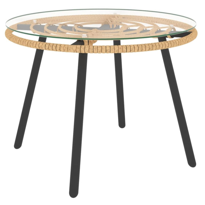 3 Piece Garden Lounge Set with Dark Grey Cushions Poly