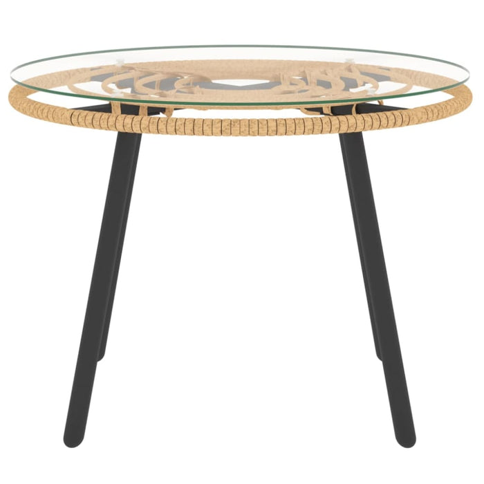 3 Piece Garden Lounge Set with Dark Grey Cushions Poly