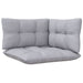 3 Piece Garden Lounge Set with Grey Cushions Pinewood
