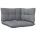 3 Piece Garden Lounge Set with Grey Cushions Solid Pinewood