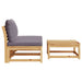 3 Piece Garden Lounge Set With Cushions Solid Wood Acacia