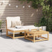 3 Piece Garden Lounge Set With Cushions Solid Wood Acacia