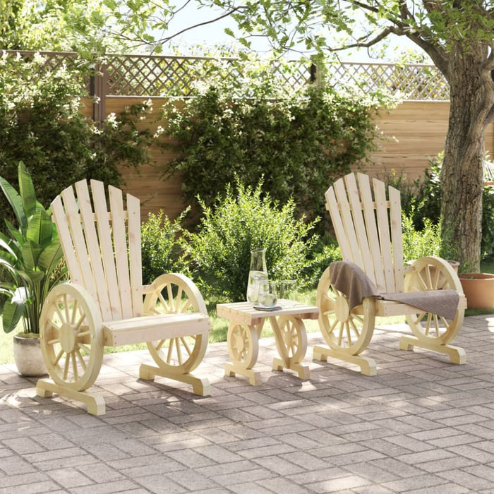 3 Piece Garden Lounge Set Solid Wood Fir Txbioxo