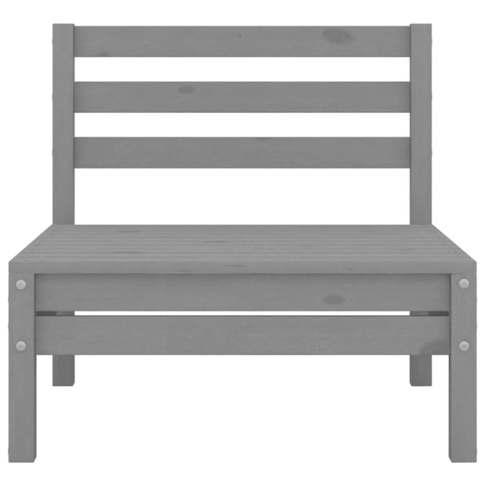 3 Piece Garden Lounge Set Solid Pinewood Grey Nblloa