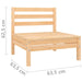 3 Piece Garden Lounge Set Solid Wood Pine Tbnxtii