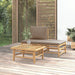 3 Piece Garden Lounge Set with Taupe Cushions Bamboo Tlxxnt