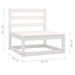 3 Piece Garden Lounge Set White Solid Wood Pine Tbipaib