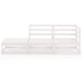3 Piece Garden Lounge Set White Solid Wood Pine Tbipaib