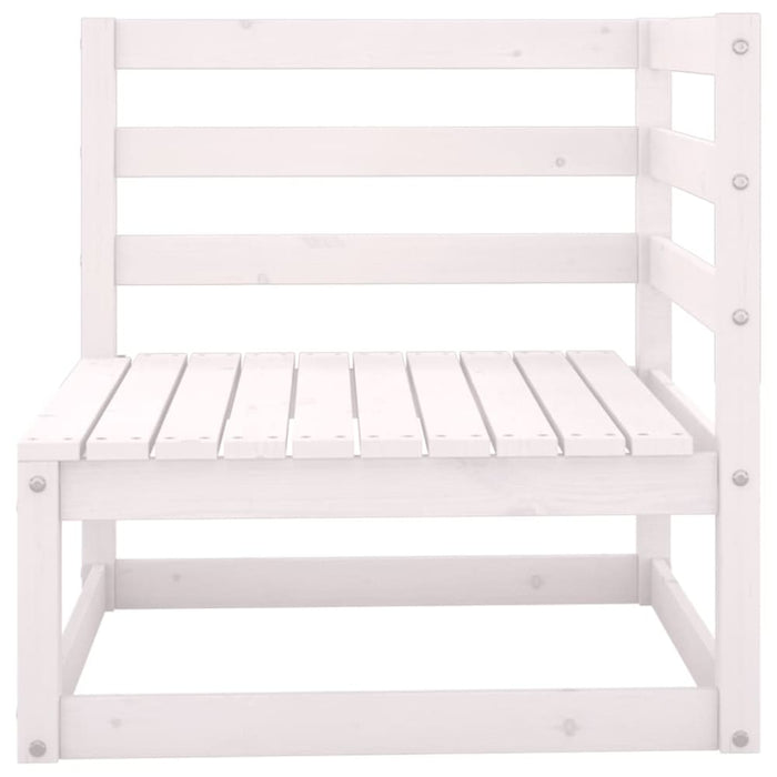 3 Piece Garden Lounge Set White Solid Wood Pine Tbipaib