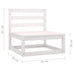 3 Piece Garden Lounge Set White Solid Wood Pine Tbipxtp