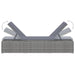 3 Piece Garden Sun Loungers with Tea Table Poly Rattan Grey