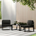 3 Piece Garden Sofa Set with Cushions Aluminium Anthracite