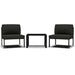 3 Piece Garden Sofa Set with Cushions Aluminium Anthracite