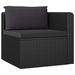 3 Piece Garden Sofa Set with Cushions Poly Rattan Black