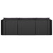 3 Piece Garden Sofa Set with Cushions Poly Rattan Black