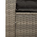 3 Piece Garden Sofa Set with Cushions Grey Poly Rattan