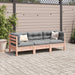 3 Piece Garden Sofa Set With Cushions Solid Wood Douglas