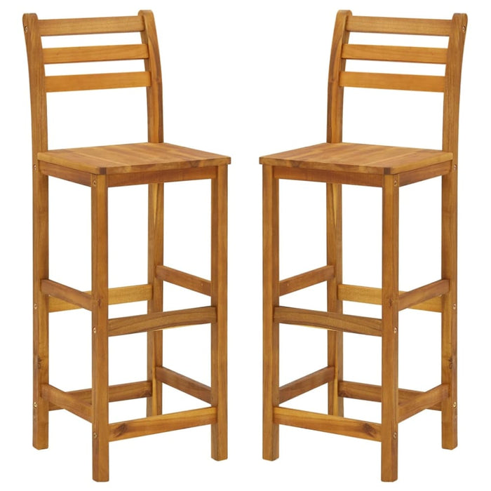 3 Piece Garden Bar Set Solid Wood Acacia Toopkkn