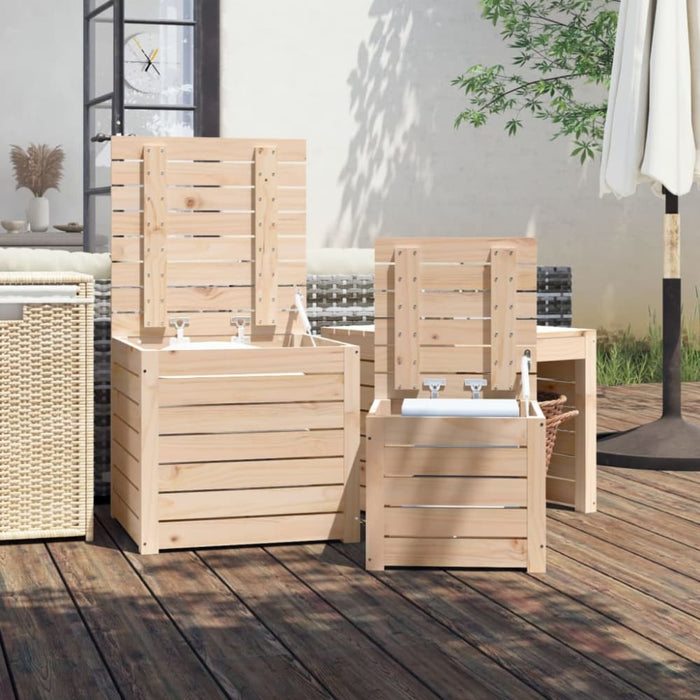 3 Piece Garden Box Set Solid Wood Pine Nxtkpp