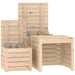3 Piece Garden Box Set Solid Wood Pine Nxtkpp