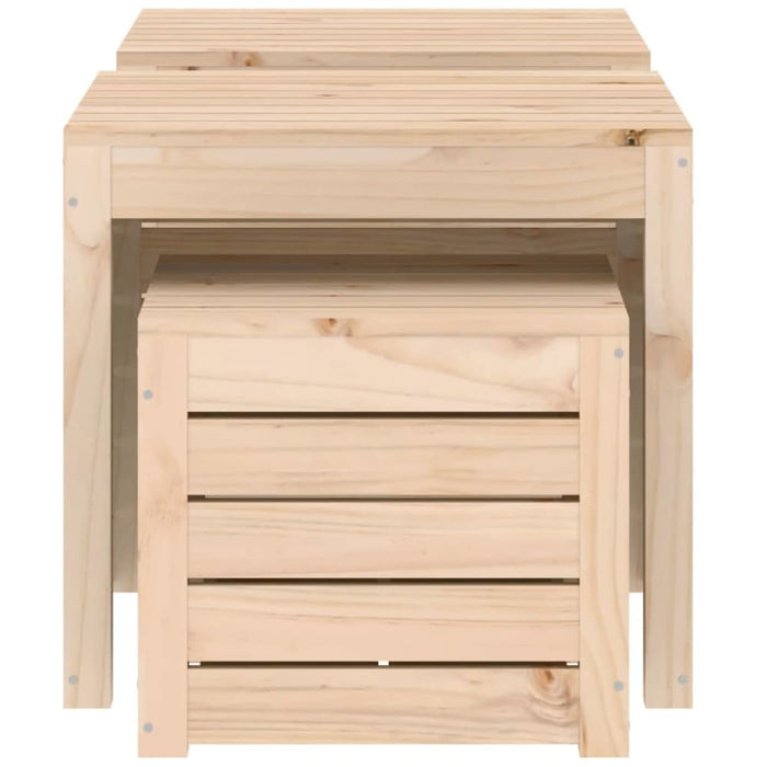 3 Piece Garden Box Set Solid Wood Pine Nxtkpp