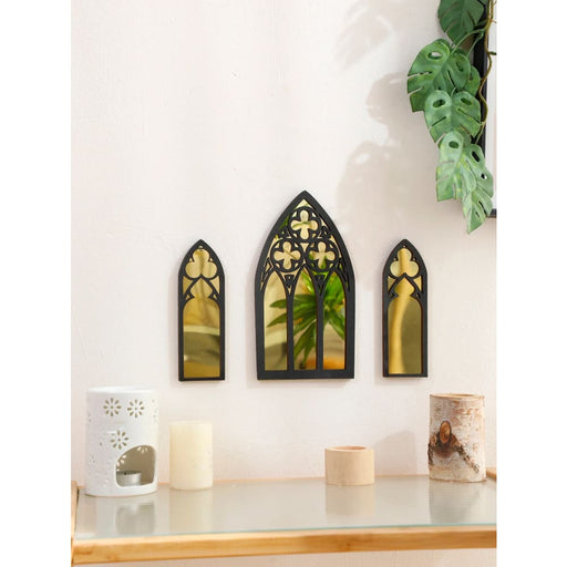 3 Piece Gothic Mirror Wall Decor