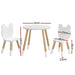 3 Piece Kids Table and Chairs Set Activity Playing Study