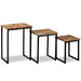 3 Piece Nesting Coffee Table Set Solid Reclaimed Teak Xapabi