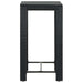 3 Piece Outdoor Bar Set with Cushions Poly Rattan Black