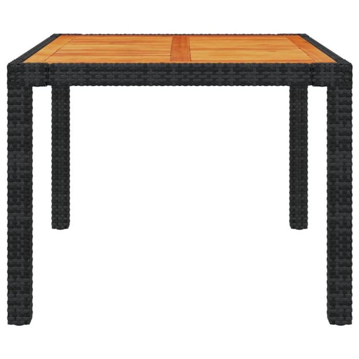 3 Piece Outdoor Dining Set with Cushions Poly Rattan Black