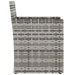 3 Piece Outdoor Lounge Set with Cushions Poly Rattan Grey