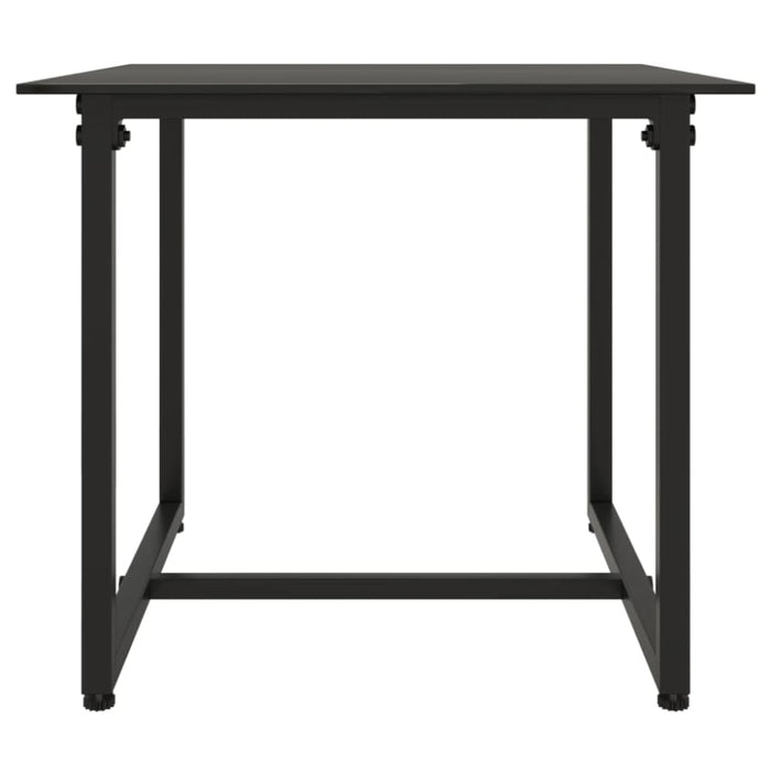 3 Piece Outdoor Sofa Set with Cushions Black Poly Rattan