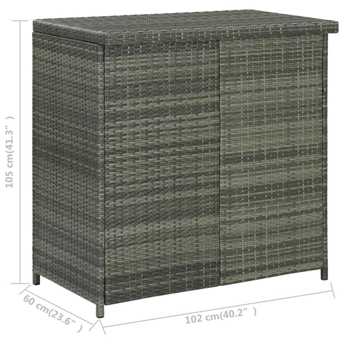 3 Piece Bar Set Poly Rattan Grey Totaix