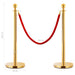 3 Piece Vip Queue Barrier Set Stainless Steel Gold Oapitb