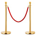 3 Piece Vip Queue Barrier Set Stainless Steel Gold Oapitb