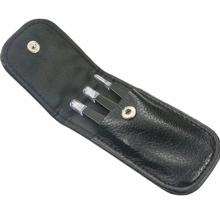 3 Piece Stainless Steel Eyebrow Tweezers Set Precision Tips