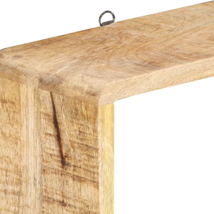 3 Piece Wall Cube Shelf Set Soild Mango Wood Xnpnaa