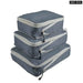 3 Pieces Black Blue Grey Travel Storage Bags