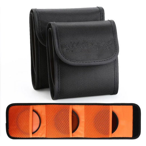 3 Pockets Lens Filter Bag Camera Pouch For 49mm - 77mm Nd