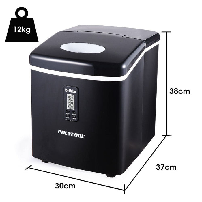 3.2l Portable Ice Cube Maker Machine Automatic With Lcd