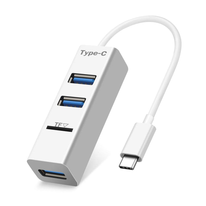 3 Ports Usb Type c Splitter with Tf Card Reader Hub