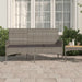 3-seater Garden Bench with Cushions Grey Poly Rattan Tokakt
