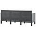 3-seater Garden Sofa with Cushions Anthracite Pp Rattan
