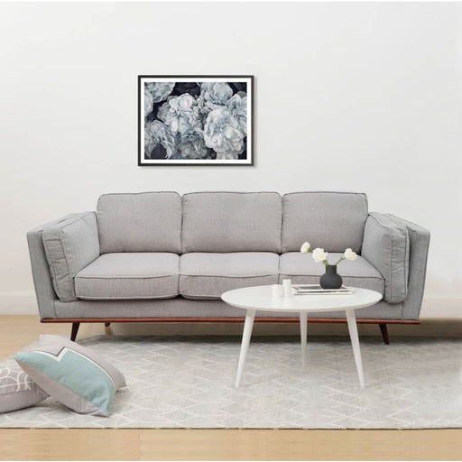 3 Seater Sofa Beige Fabric Modern Lounge Set For Living