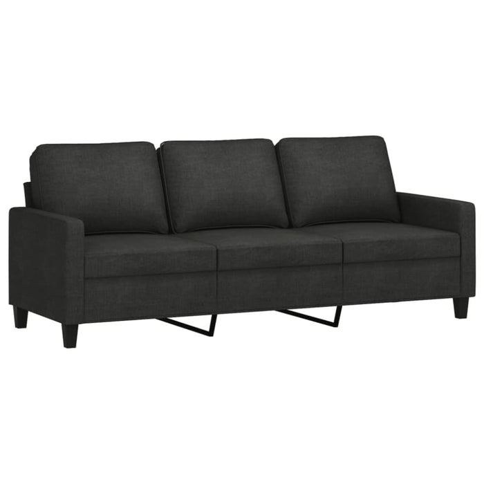 3-seater Sofa Black 180 Cm Fabric Tpkoip
