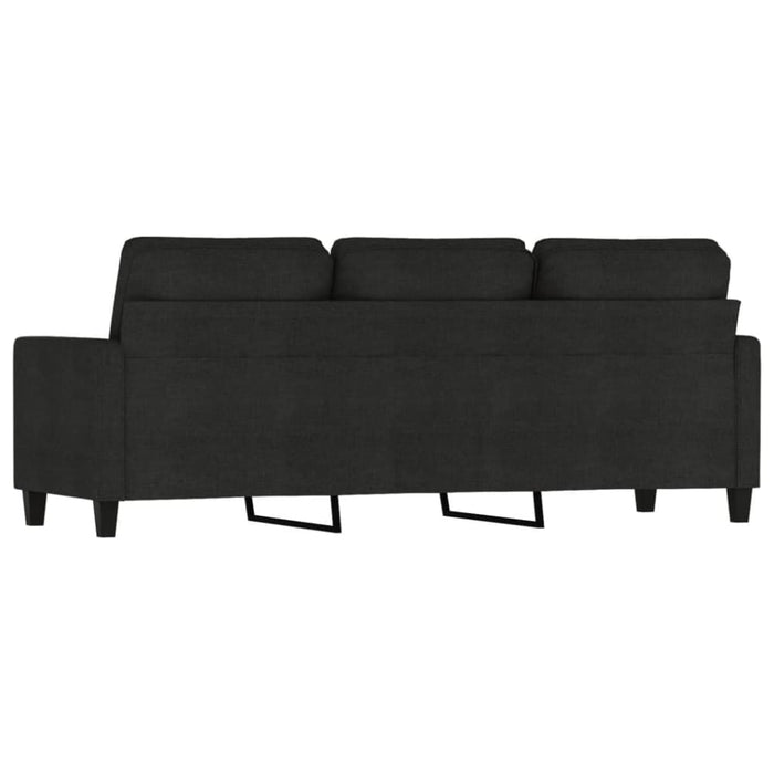 3-seater Sofa Black 180 Cm Fabric Tpkoip