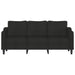 3-seater Sofa Black 180 Cm Fabric Tpktio