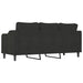 3-seater Sofa Black 180 Cm Fabric Tpktio