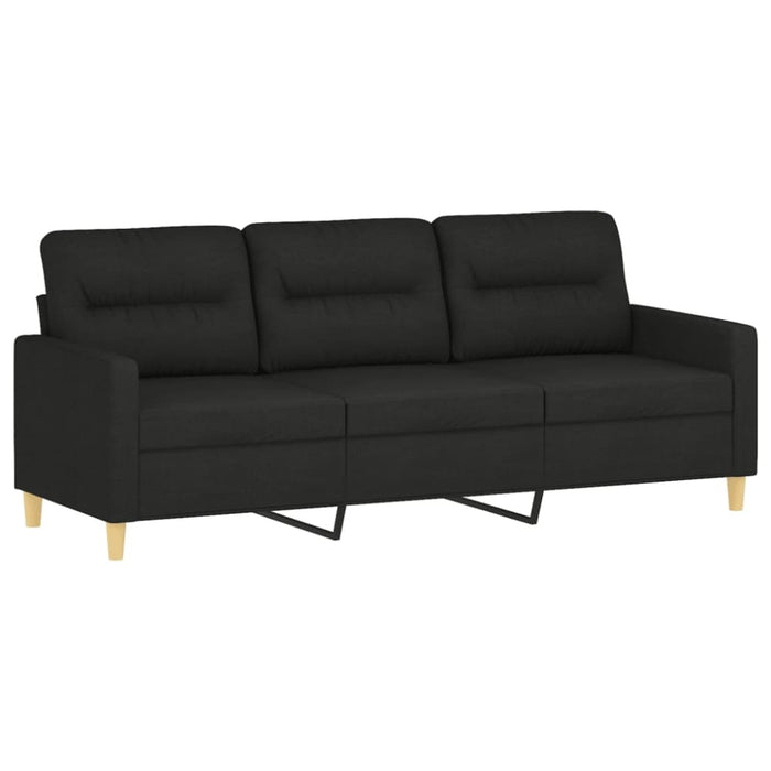3-seater Sofa Black 180 Cm Fabric Tpkxai