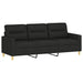 3-seater Sofa Black 180 Cm Fabric Tpkxai
